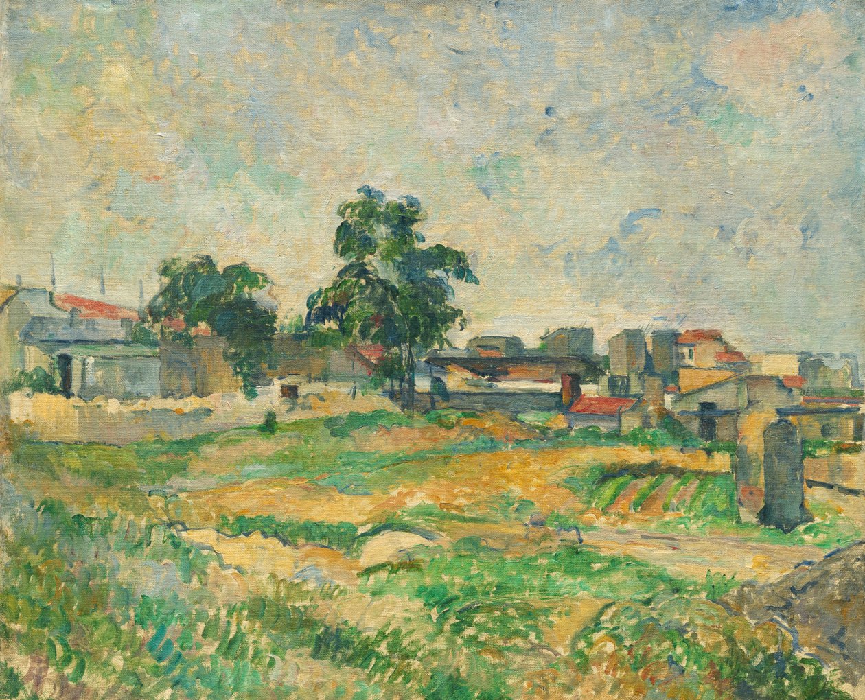 Paesaggio vicino a Parigi, c. 1876 da Paul Cézanne