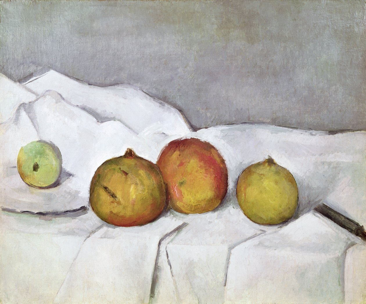 Frutta su un panno, c.1890 da Paul Cézanne