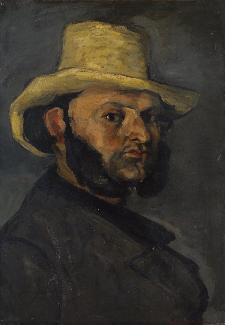 Gustave Boyer (n. 1840) con un cappello di paglia da Paul Cézanne