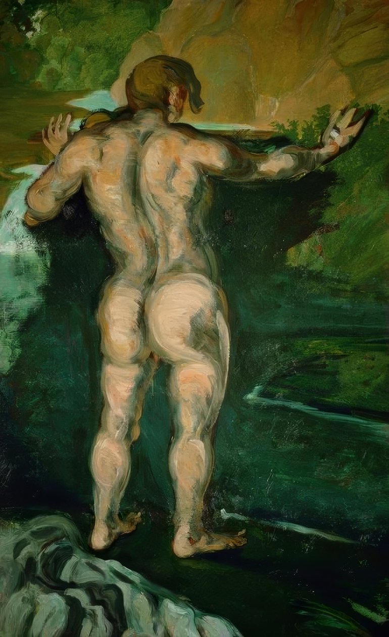 Il bagnante sulla roccia da Paul Cézanne