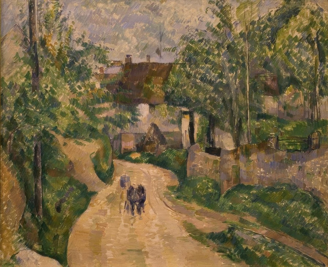 P. Cézanne, Curva della strada ad Auvers-sur-Oise da Paul Cézanne