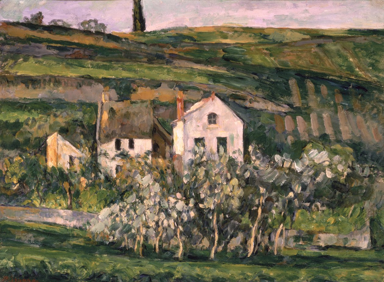 Piccole Case ad Auvers, c.1873-74 da Paul Cézanne