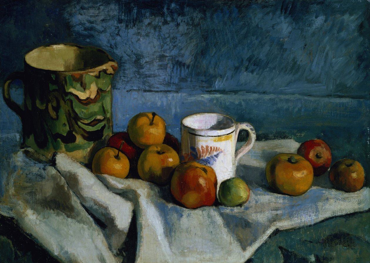 Natura morta con mele, tazza e brocca da Paul Cézanne