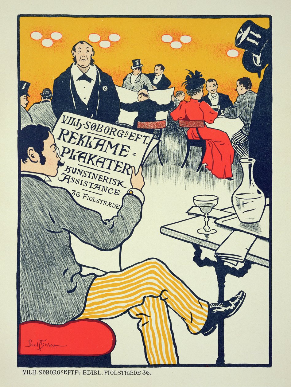 Riproduzione di un poster pubblicitario 