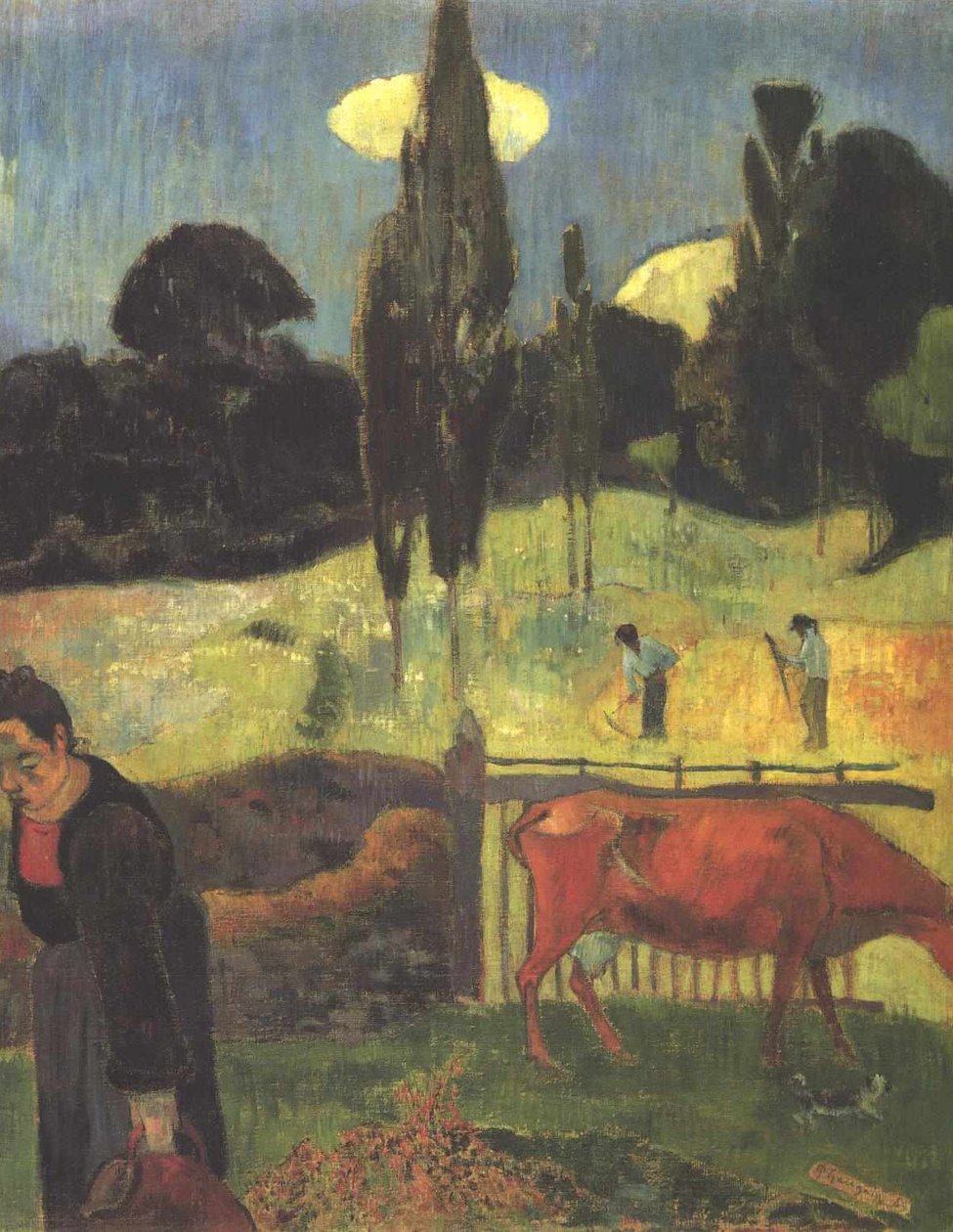 La mucca rossa da Paul Gauguin