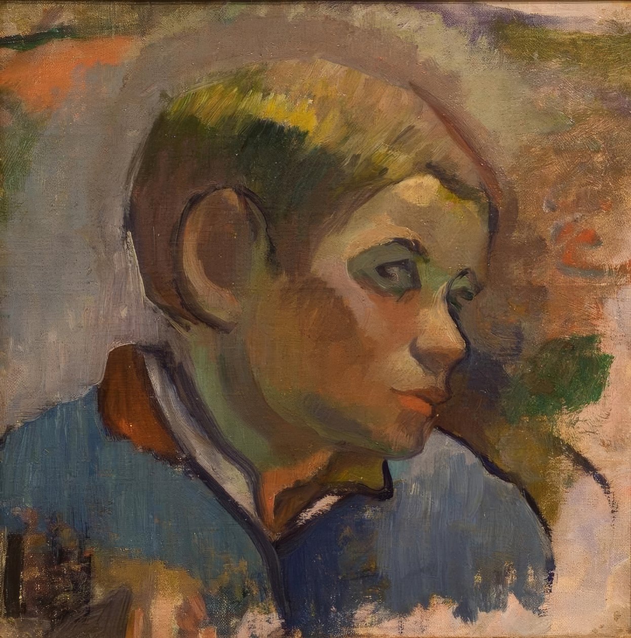 Testa di un ragazzo contadino da Paul Gauguin