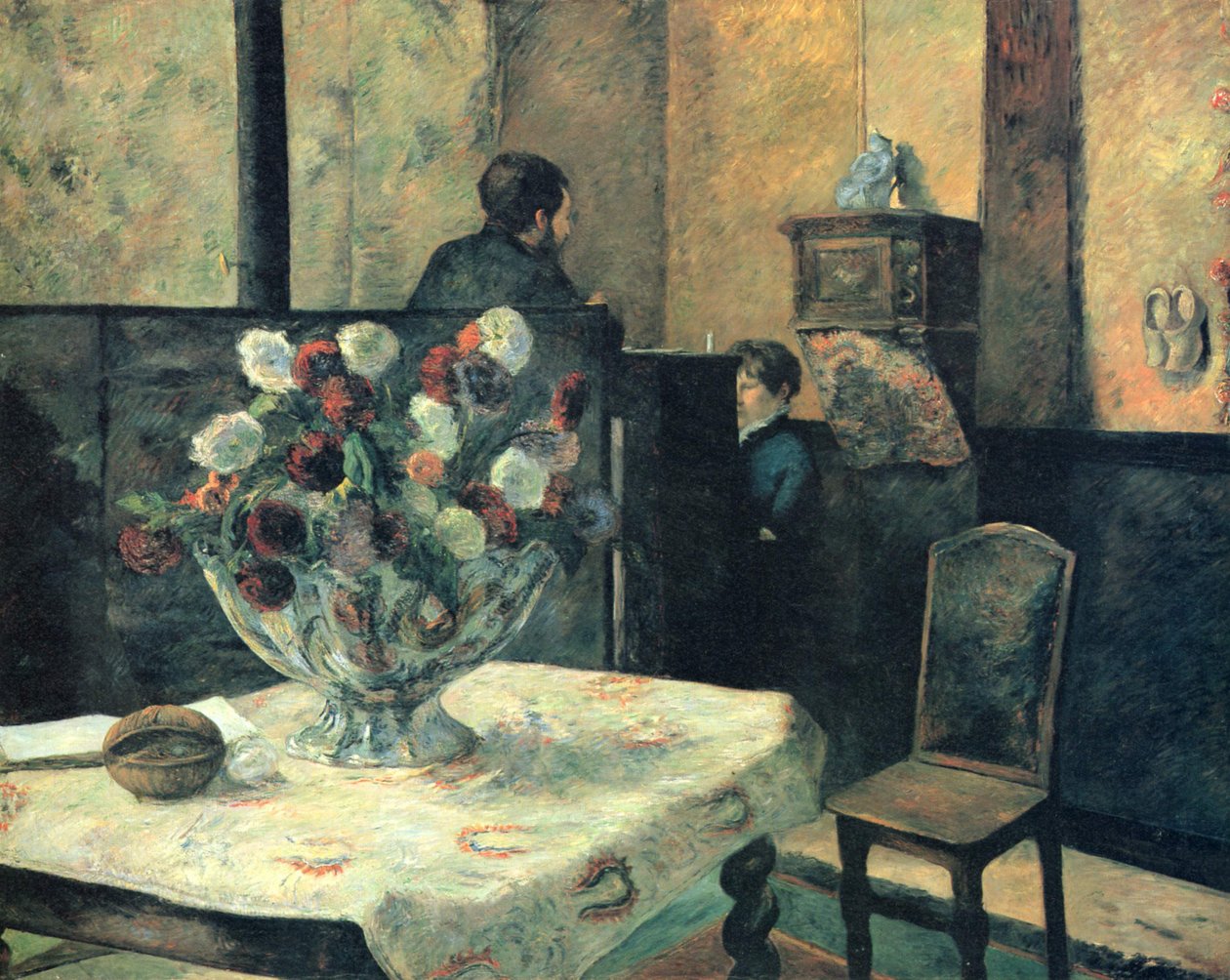 Dipinto di un interno in rue Carcel da Paul Gauguin