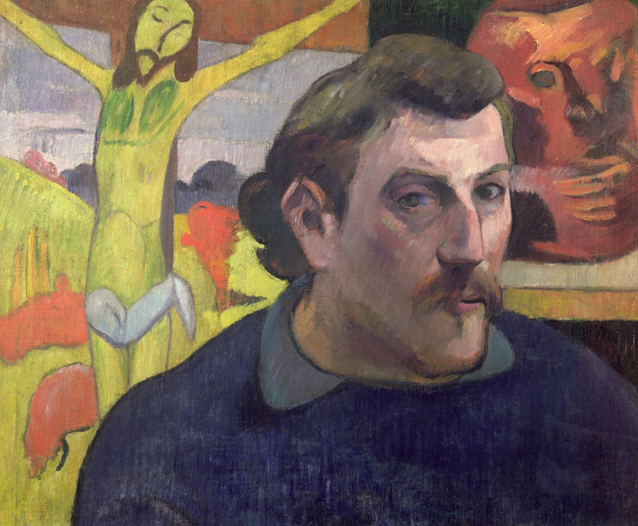Autoritratto con il Cristo Giallo, 1890 da Paul Gauguin