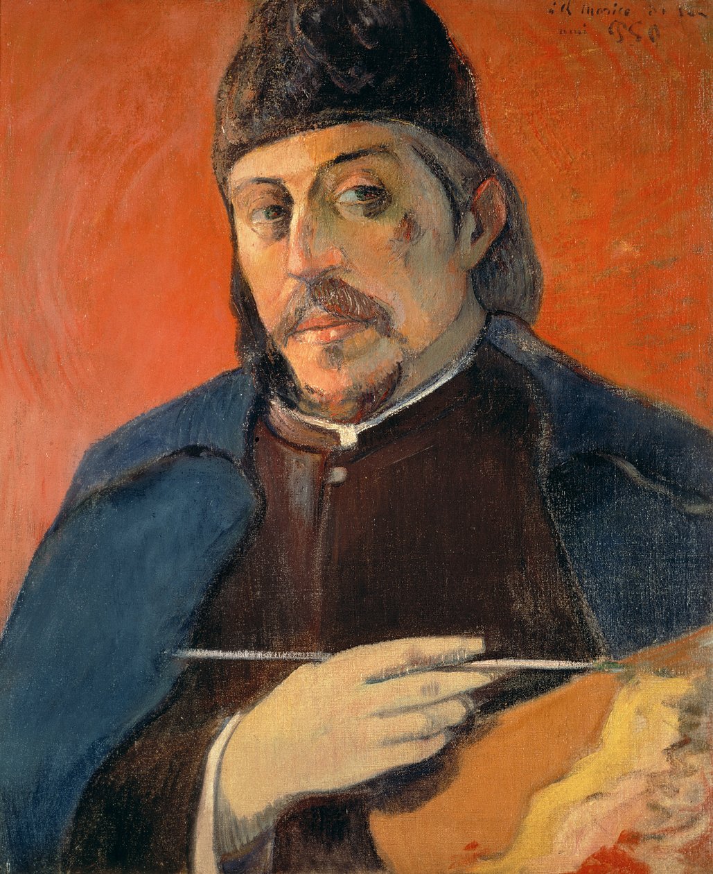 Autoritratto con una tavolozza, 1893-94 da Paul Gauguin