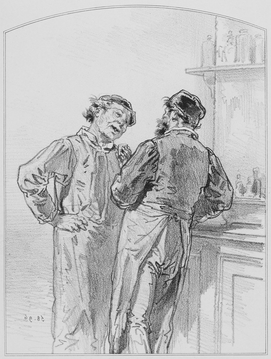 La goccia, Tavola 17 da Les Toquades, 1858 da Paul Gavarni