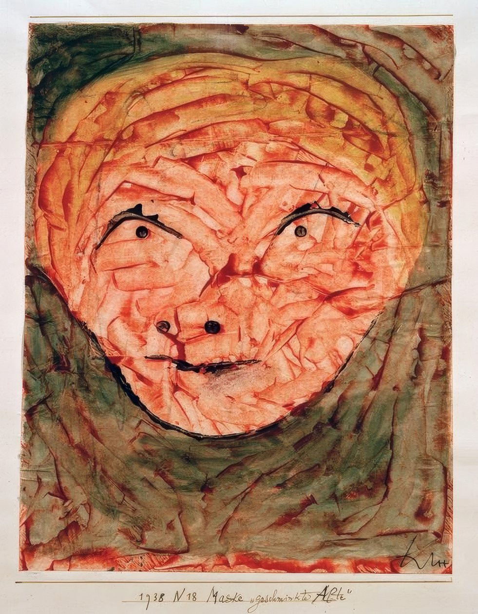 Maschera (vecchia truccata) da Paul Klee