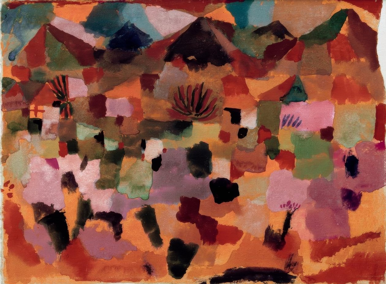 Con la catena montuosa da Paul Klee