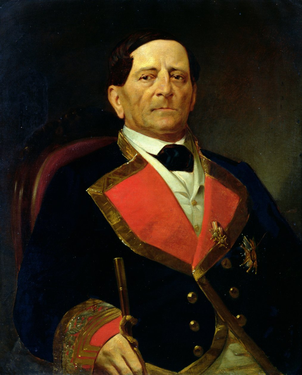 Ritratto di Antonio Lopez de Santa Ana (1794-1876), c.1858 da Paul LOuvrier