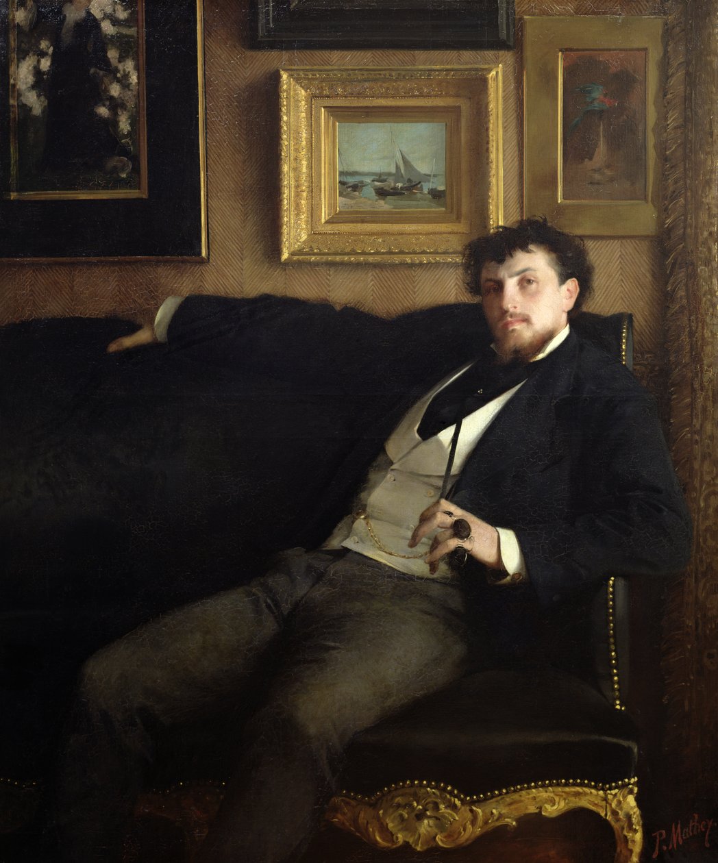 Ritratto di Ernest Duez (1843-96) 1876 da Paul Mathey