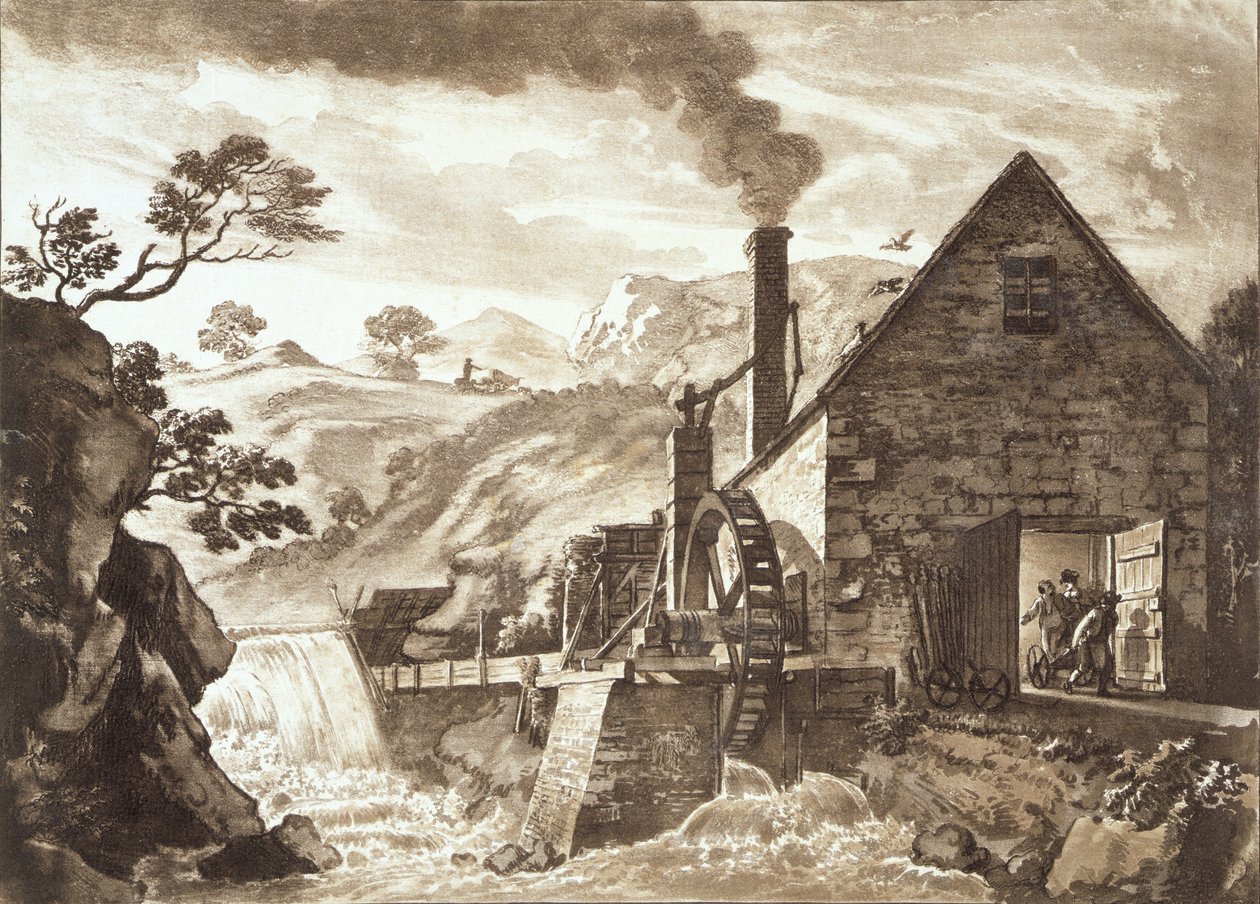 La fucina del ferro tra Dolgelli e Barmouth nel Merionethshire, pubblicato nel 1776 da Paul Sandby