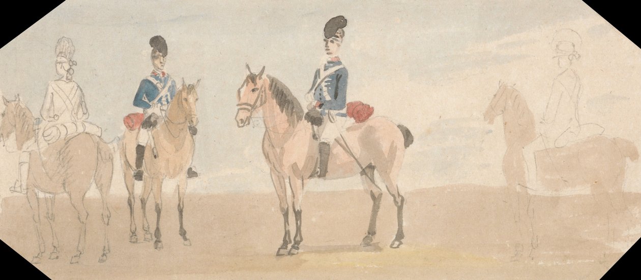 I dragoni leggeri da Paul Sandby