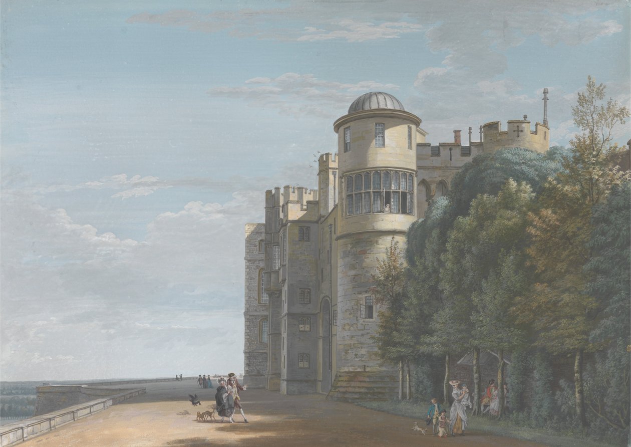 La terrazza nord, guardando a est da Paul Sandby