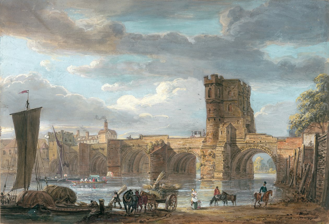 Il vecchio ponte gallese, Shrewsbury da Paul Sandby