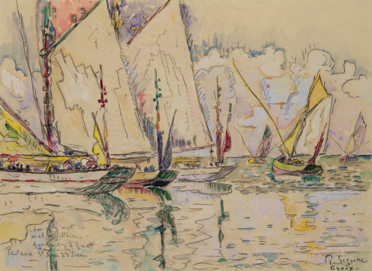 Partenza delle barche da tonno a Groix da Paul Signac