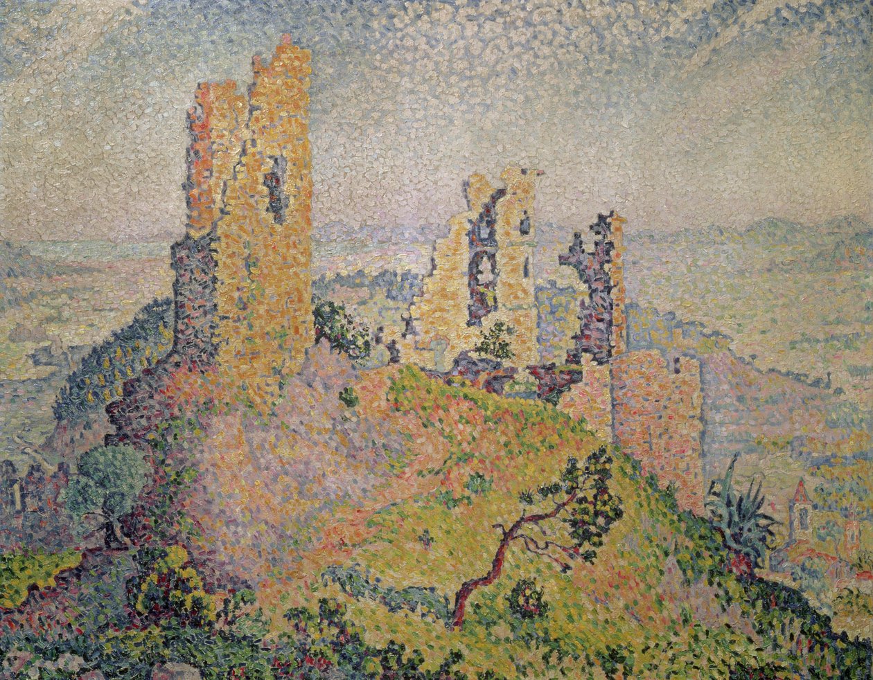 Paesaggio con un castello in rovina da Paul Signac