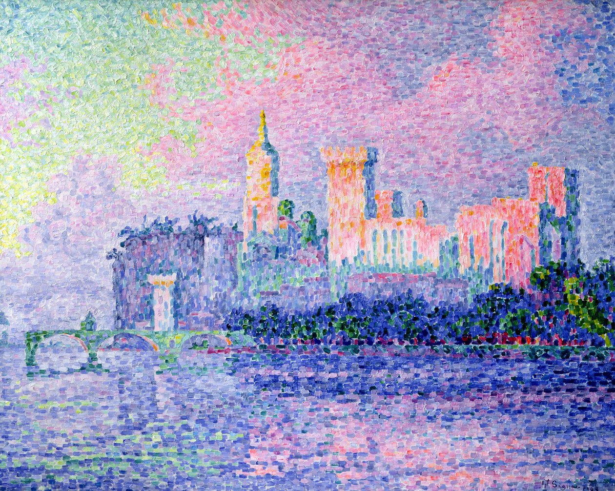 Il Chateau des Papes, Avignone, 1900 da Paul Signac