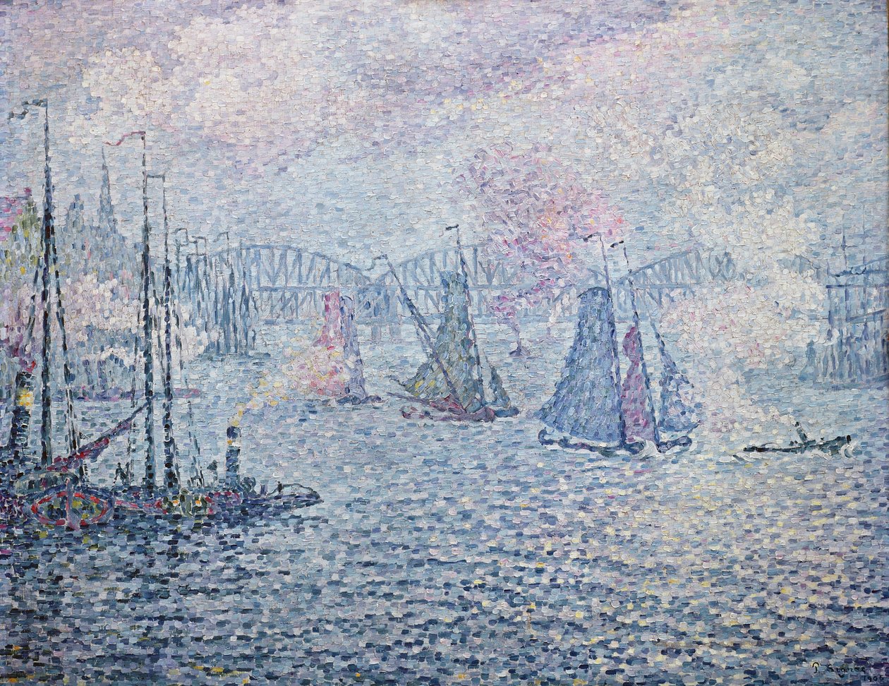 Il porto di Rotterdam, o I fumi, 1906 da Paul Signac