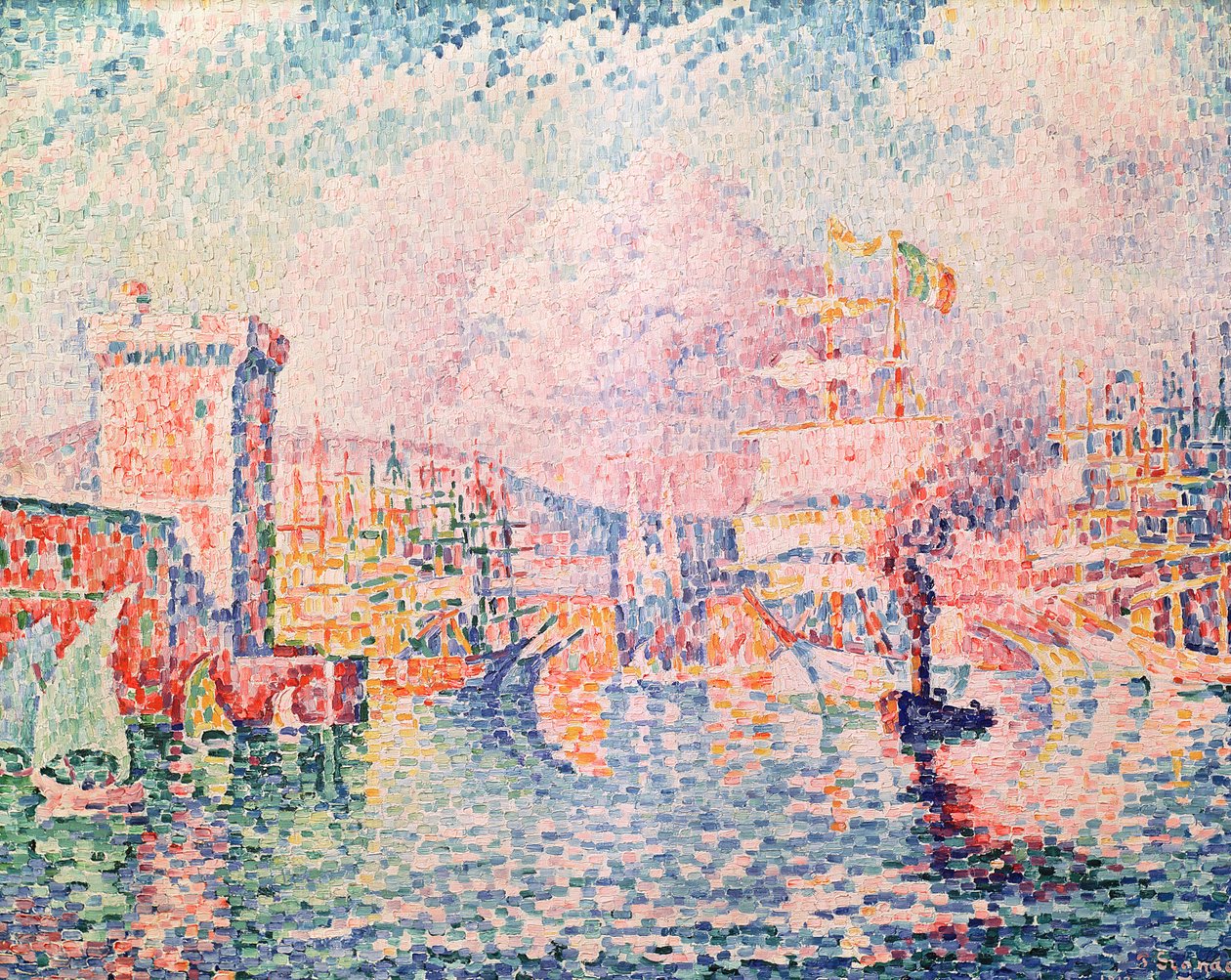 La torre rossa (ingresso del porto di Marsiglia), 1913 da Paul Signac