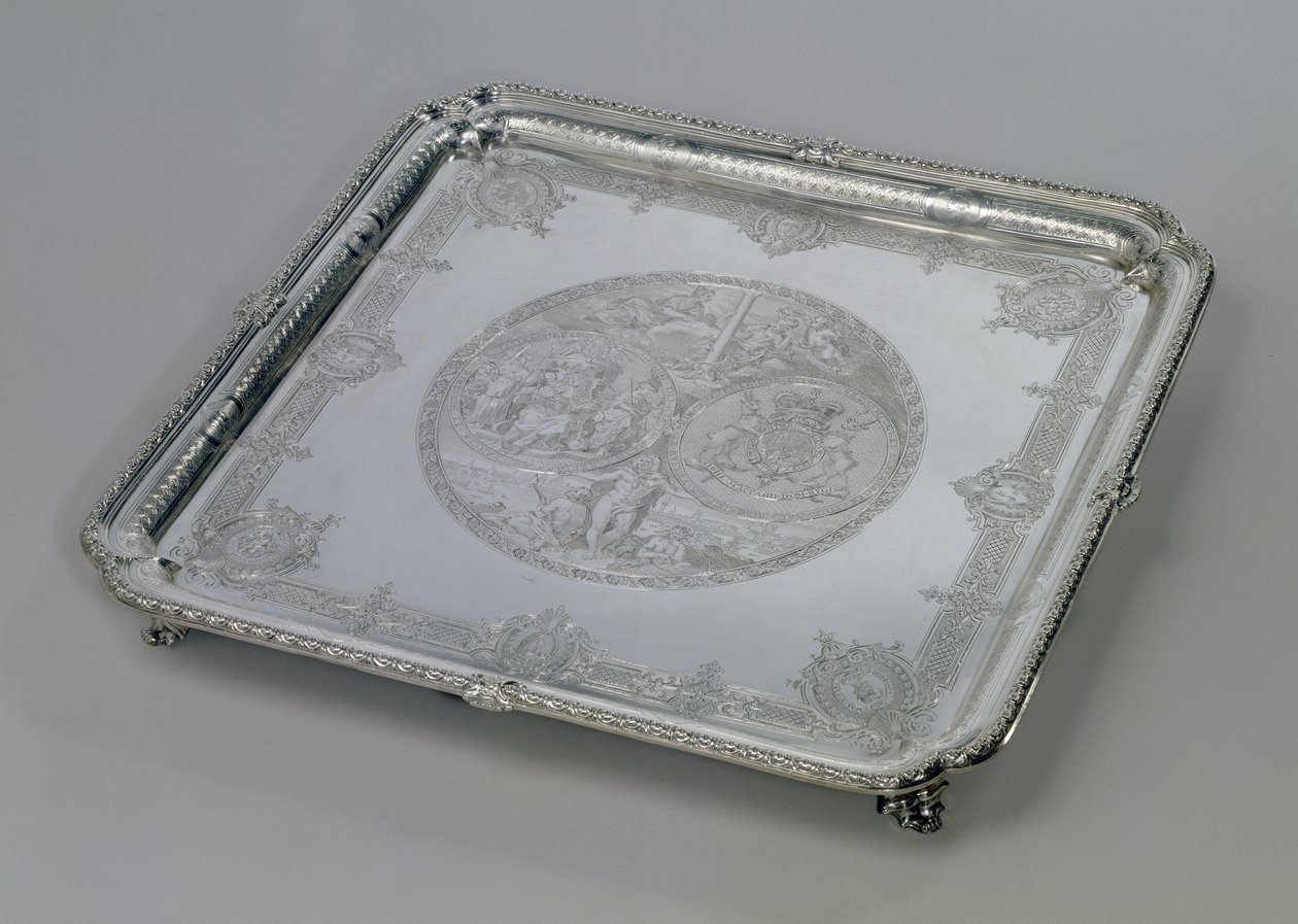 Il vassoio Walpole, 1728 (argento) da Paul de Lamerie