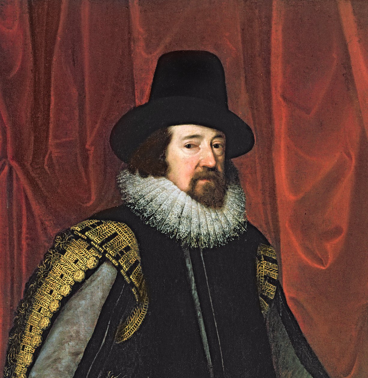 Sir Francis Bacon 1561-1626 Barone Verulam di Verulam, Visconte St. Albans (dettaglio) da Paul van Somer