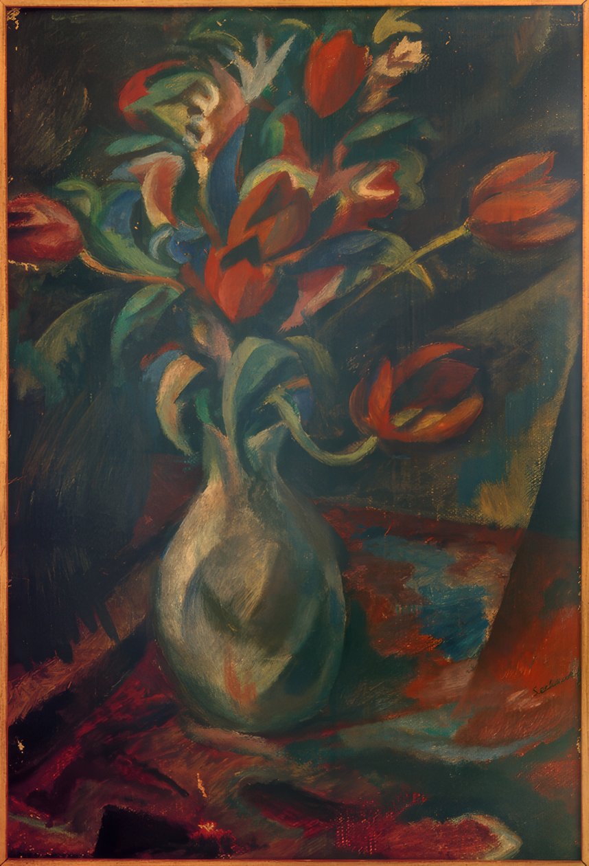 Tulipani in vaso da Paul Adolf Seehaus