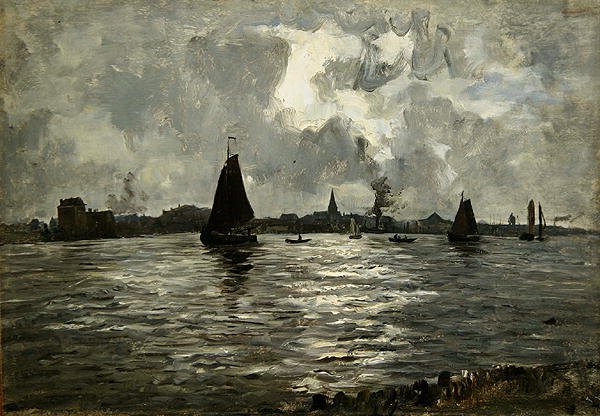 Paesaggio fluviale a Unterelbe da Paul Baum