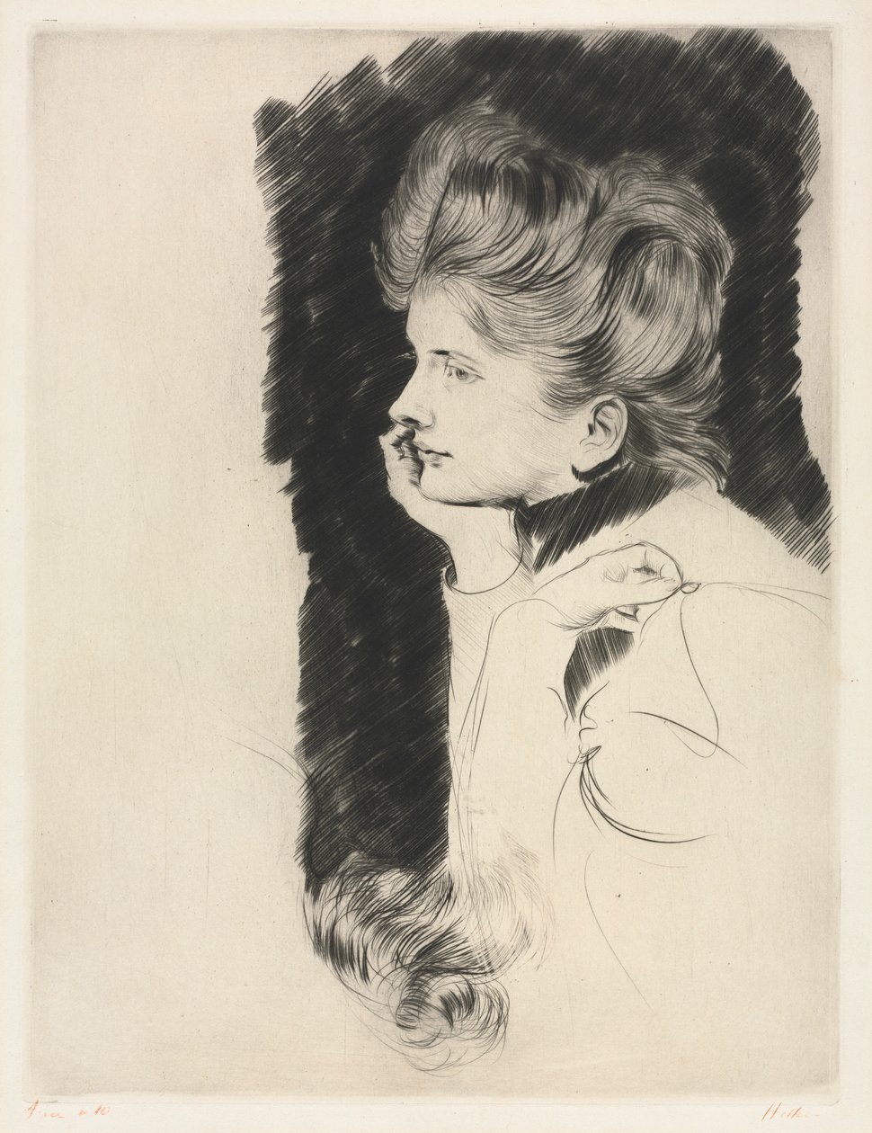 Testa di una donna da Paul Cesar Helleu