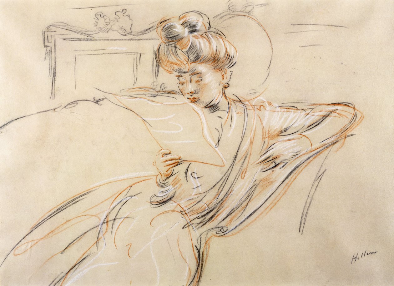 Madame Helleu che Legge da Paul Cesar Helleu