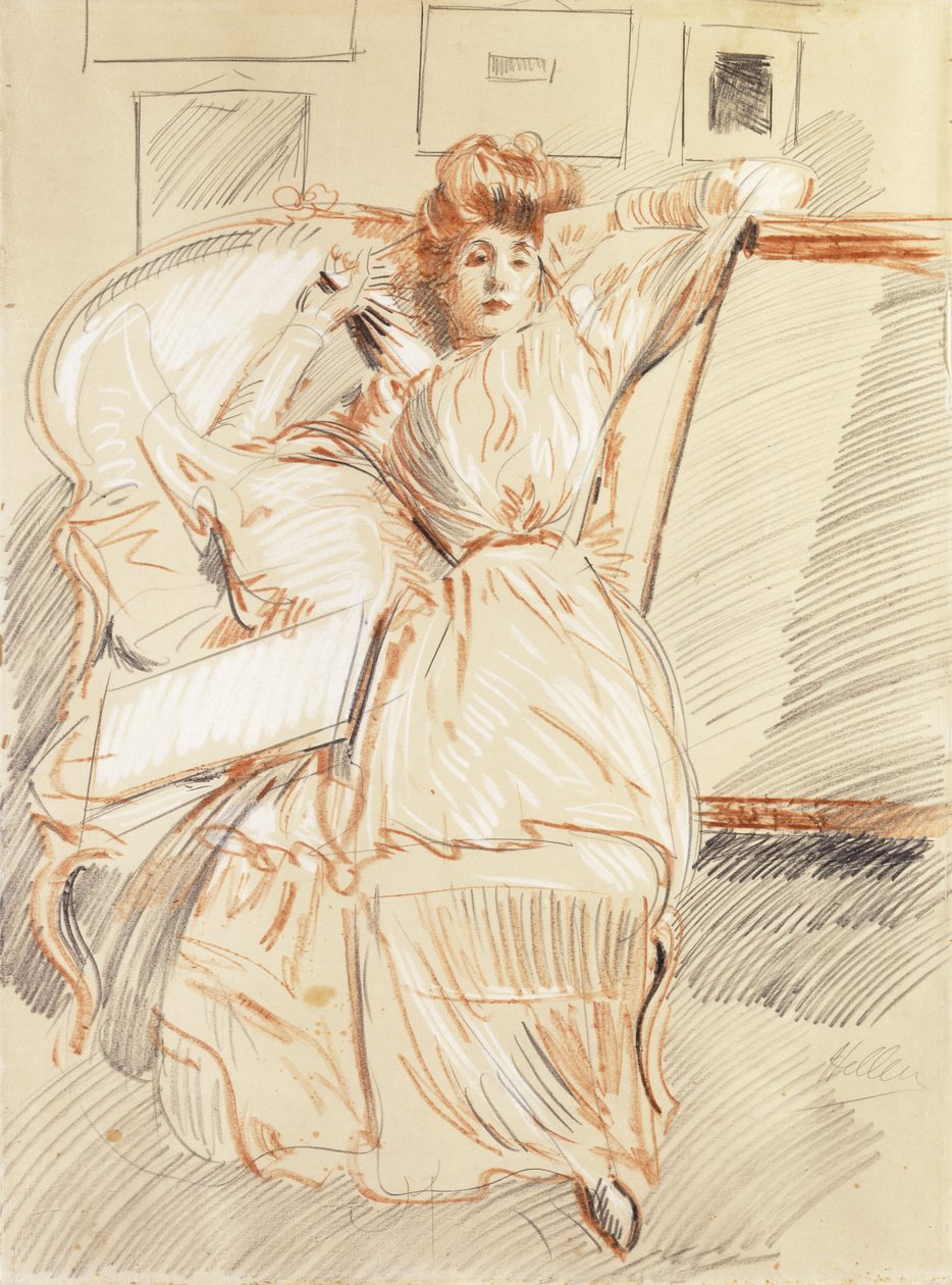 Madame Helleu a riposo da Paul Cesar Helleu