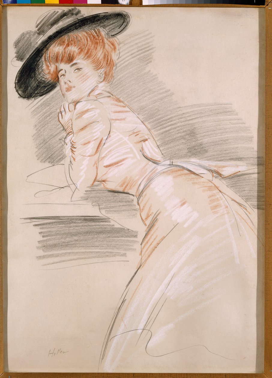 Madame Helleu con un cappello da Paul Cesar Helleu