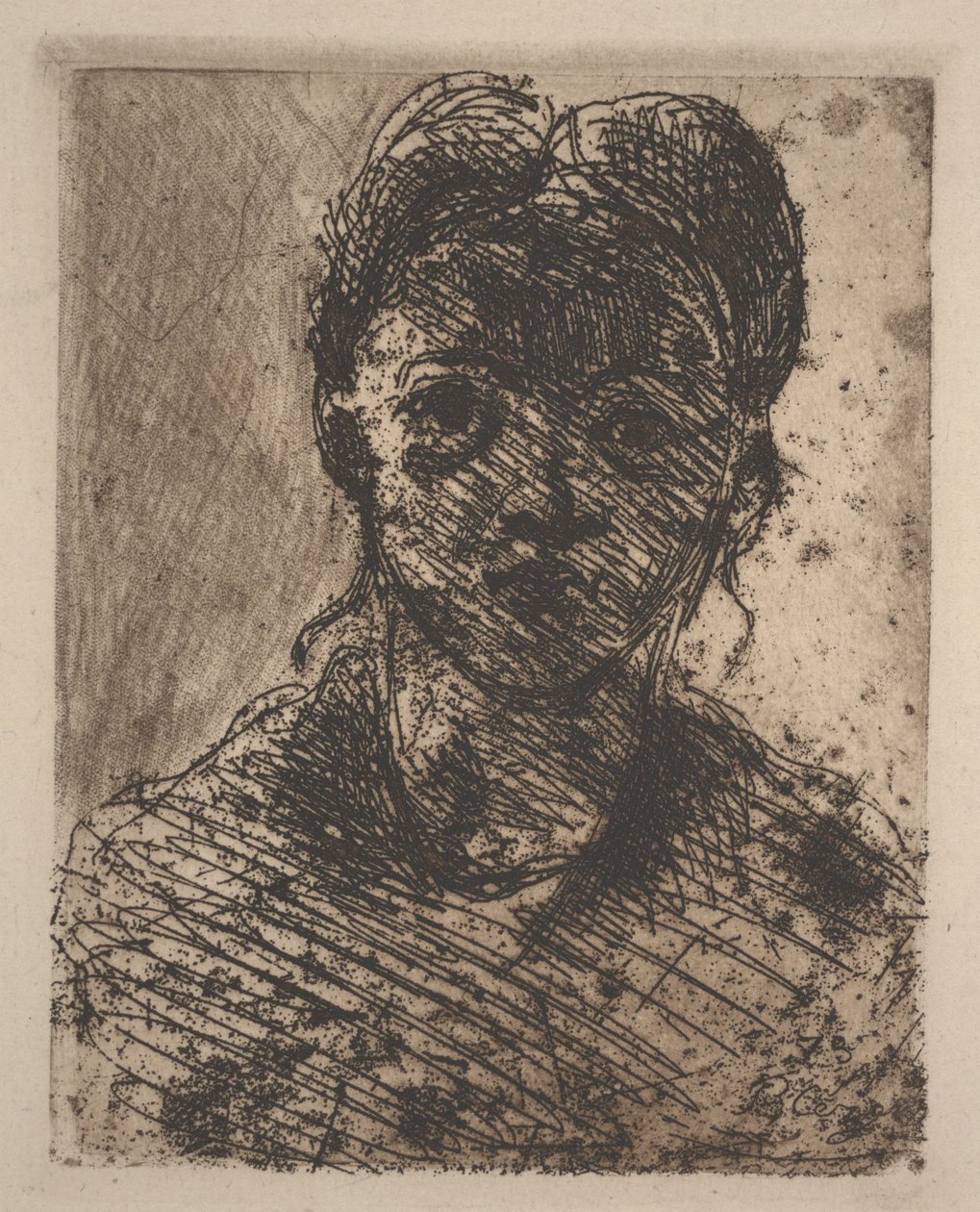 Testa di una giovane ragazza da Paul Cézanne
