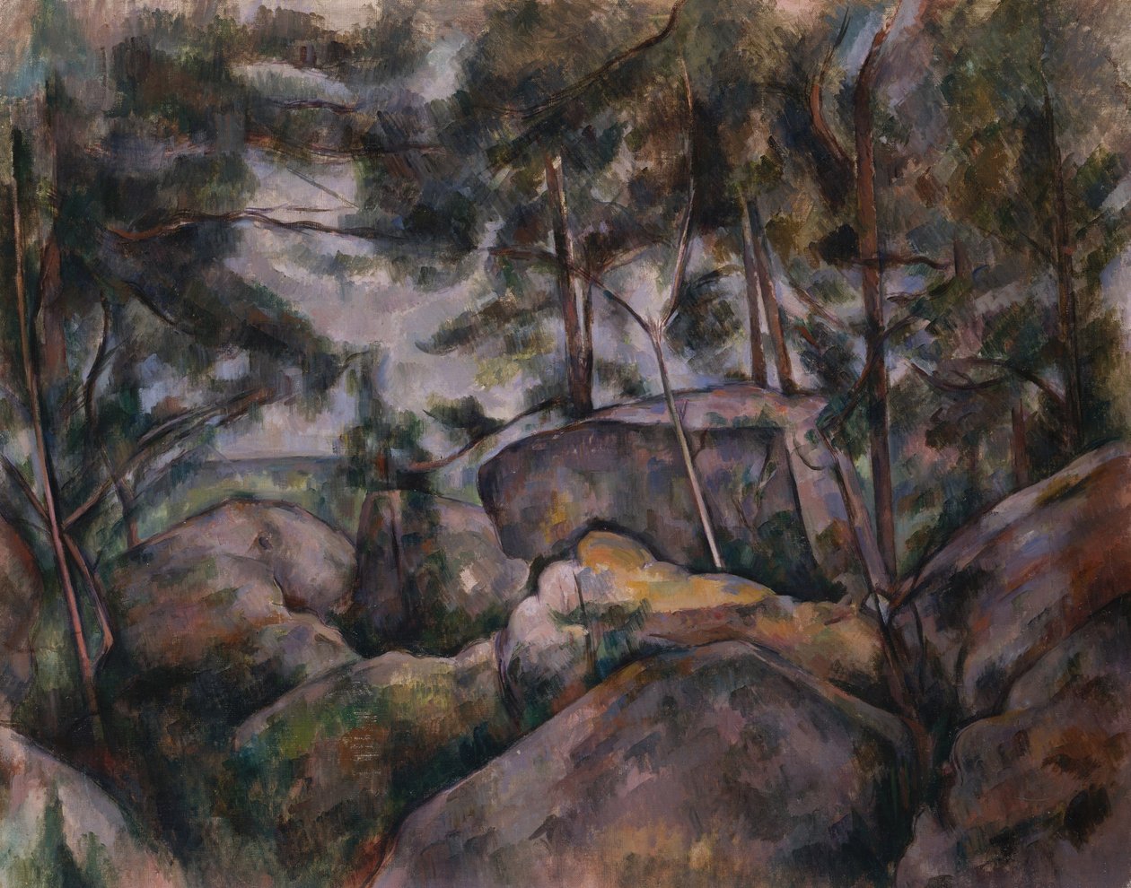 Rocce nella Foresta da Paul Cézanne