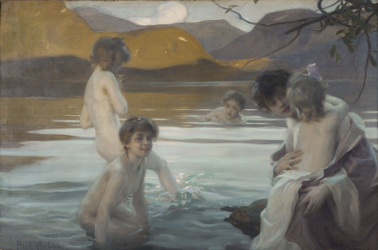 Primo bagno, 1907 circa (olio su tela) da Paul Chabas