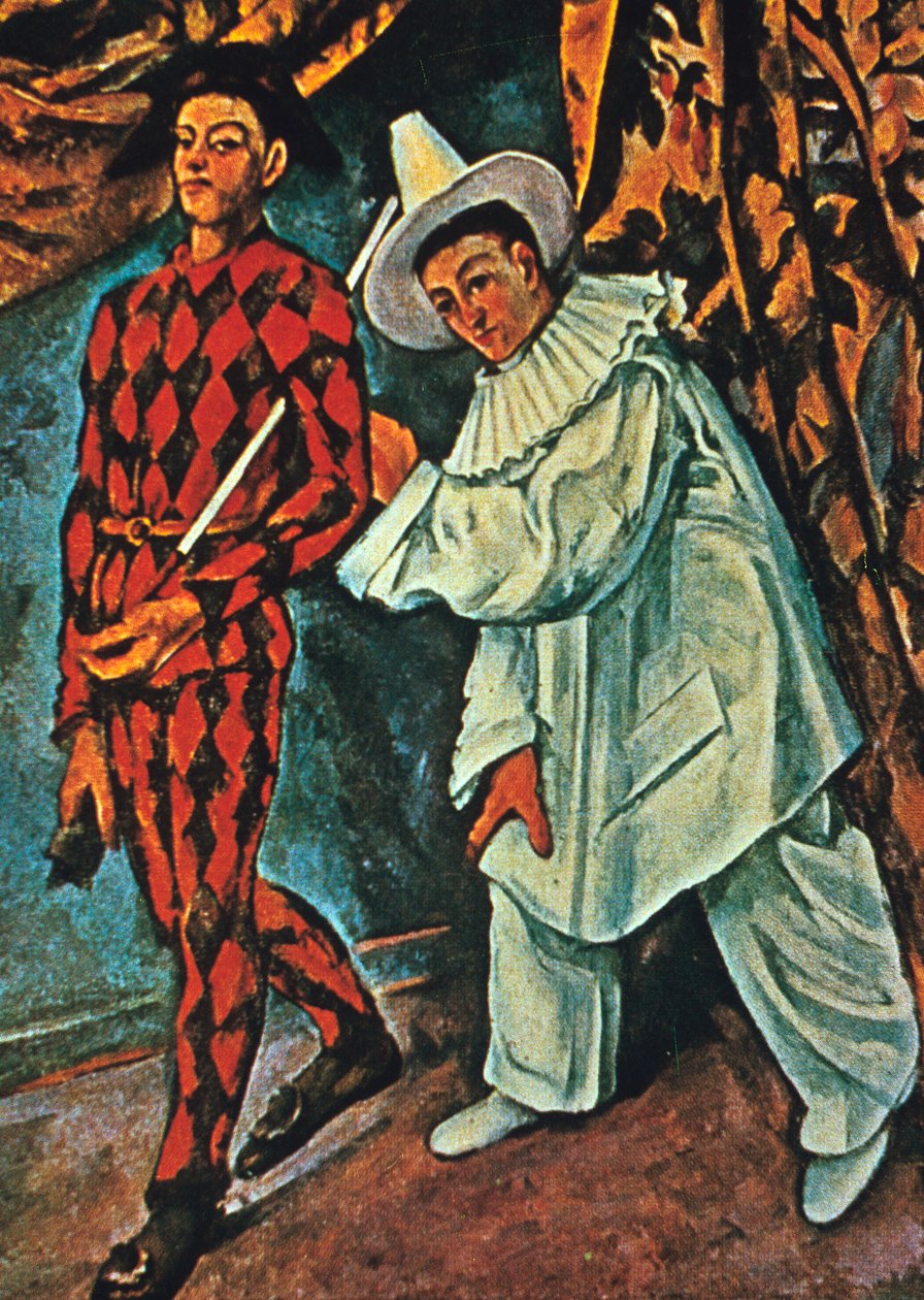 Arlecchino e Pierrot, 1888 da Paul Cézanne