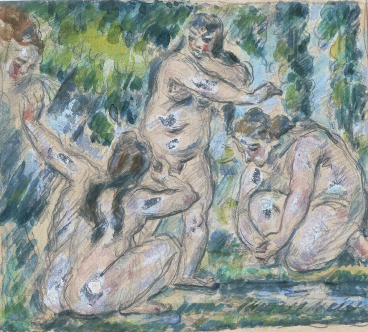 Bagnanti, 1875-77 da Paul Cézanne