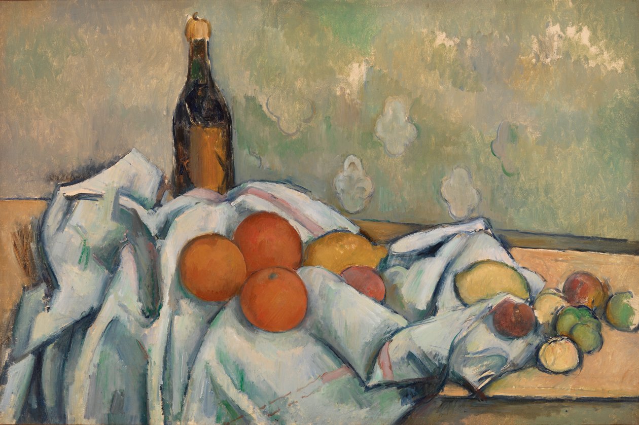 Bottiglia e frutta da Paul Cézanne