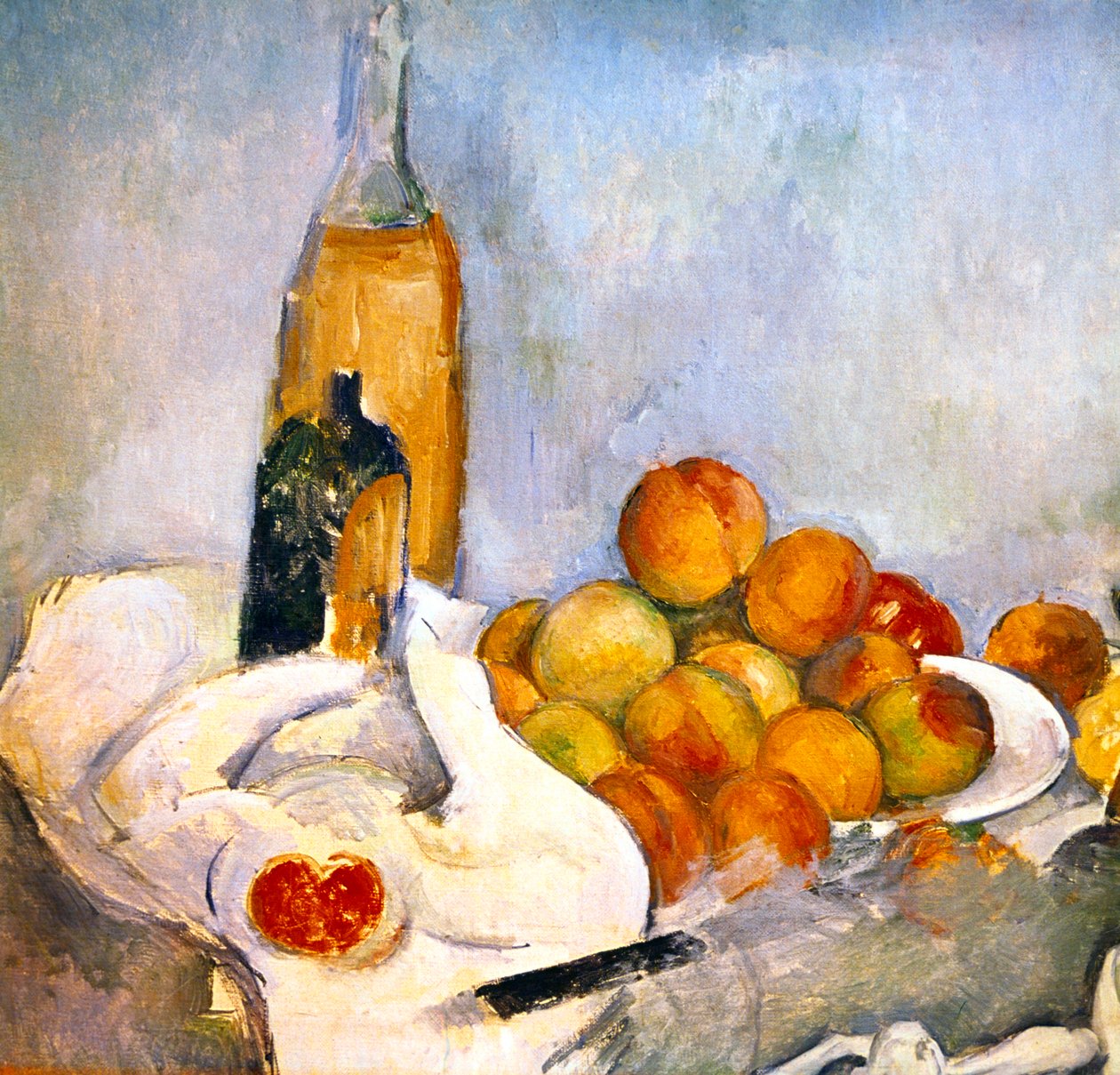Bottiglie e mele, c1870-1906 da Paul Cézanne