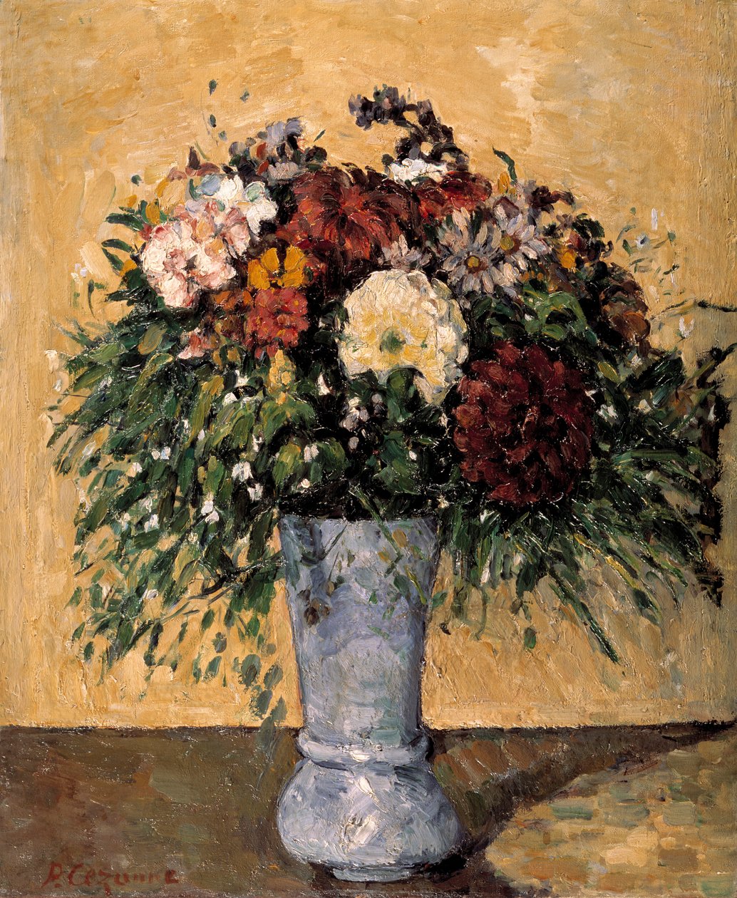 Fiori in un vaso blu da Paul Cézanne