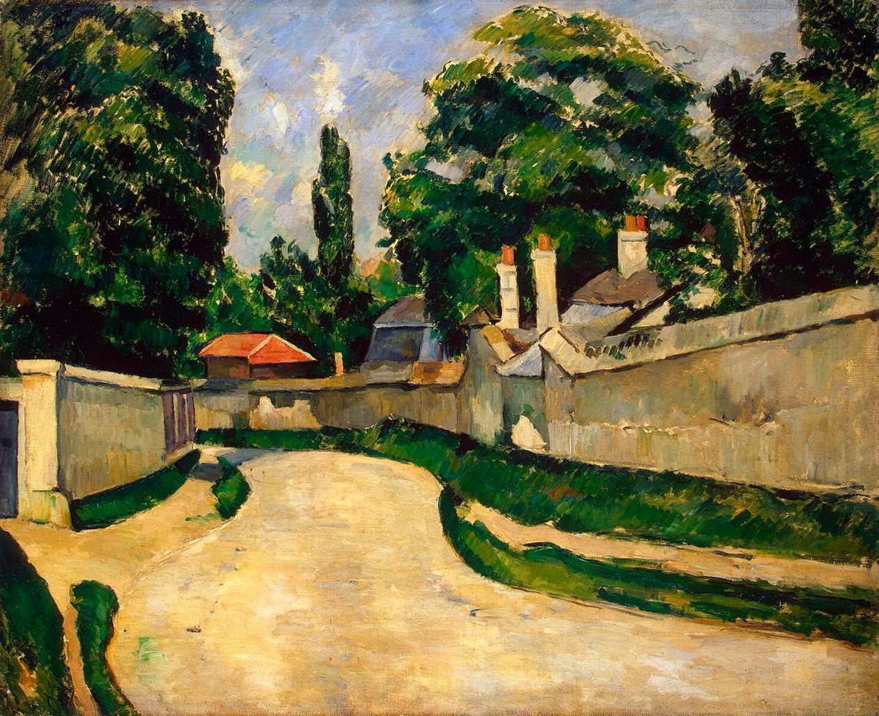 Case lungo una strada, c. 1881 da Paul Cézanne