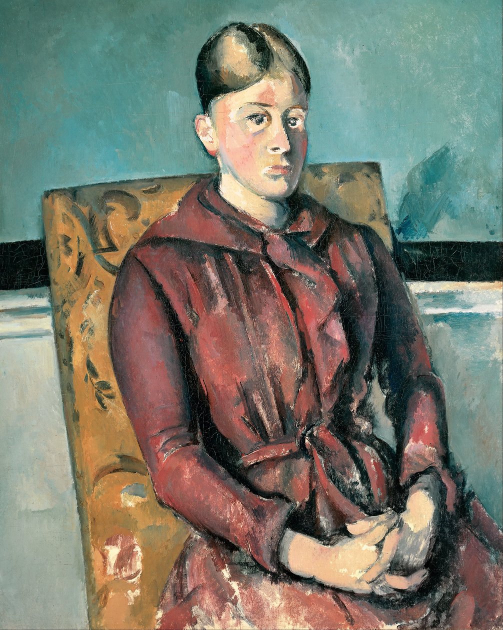 Madame Cézanne in una poltrona gialla da Paul Cézanne