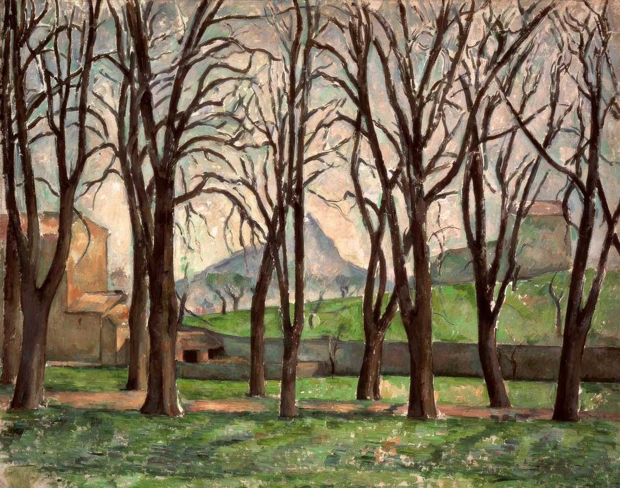 Ippocastani del Jas de Bouffan in inverno da Paul Cézanne