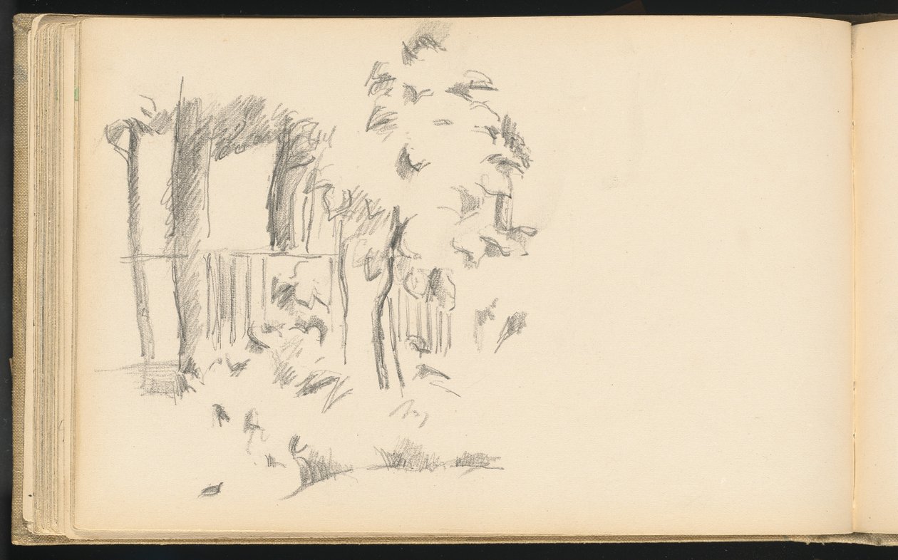 Vicino alla piscina a Jas de Bouffan da Paul Cézanne