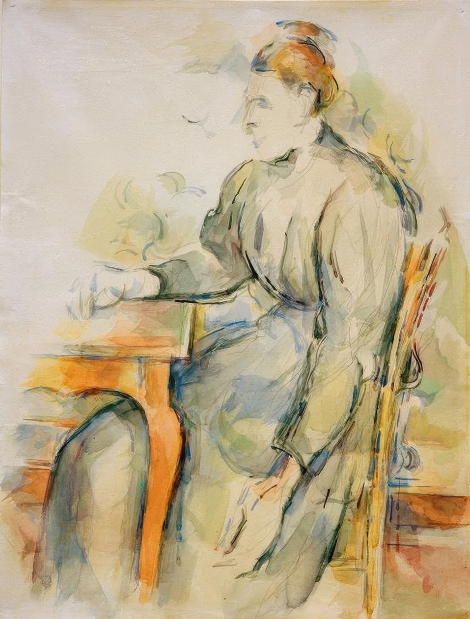 Donna seduta (Mme Cézanne) da Paul Cézanne