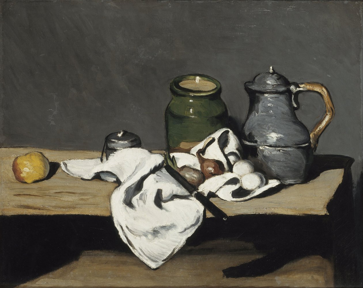 Natura morta con bollitore da Paul Cézanne