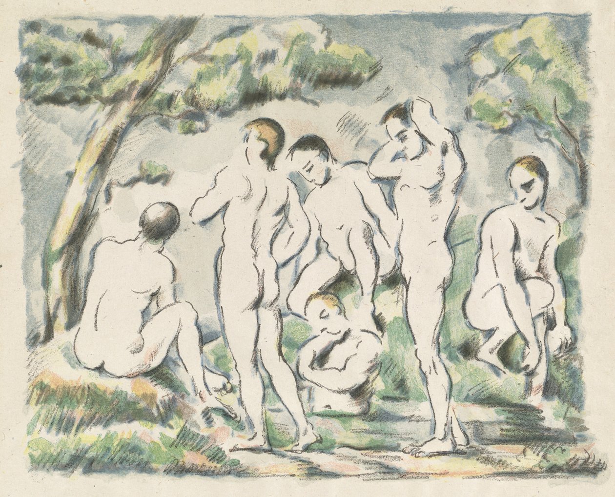 I bagnanti (piccola placca) da Paul Cézanne